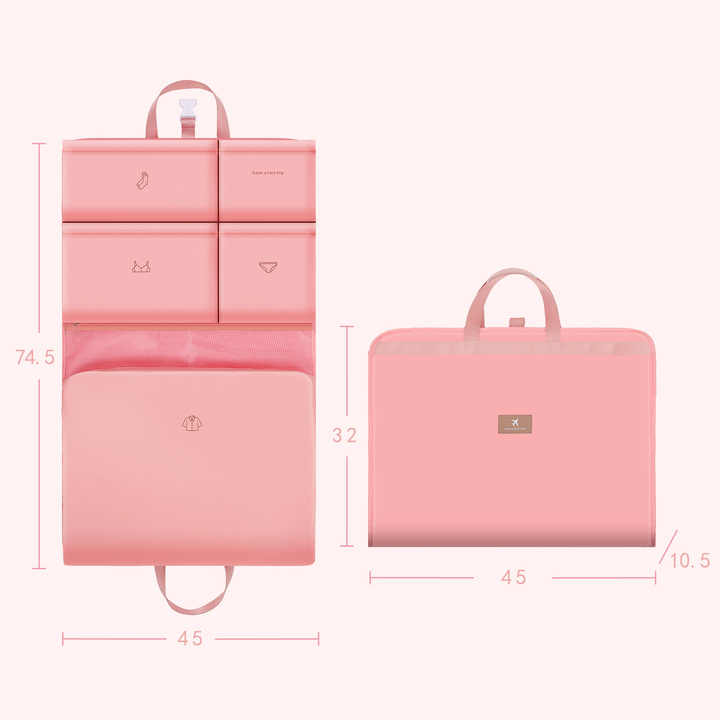 NNEDSZ Travel Storage Bag – Dark Pink, Foldable & Lightweight