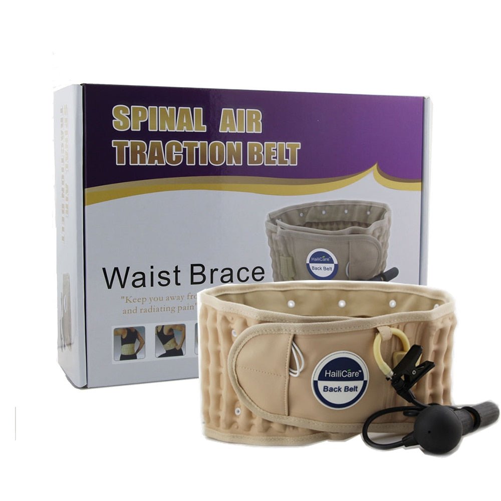 Back Relief Health Brace Support Belt Care Physio Decompression Waist Lumbar Traction Backache Heat Therapy Pain Massager Gift-4
