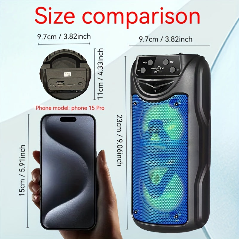 NNETM Portable Outdoor Wireless Speaker with LED Lights