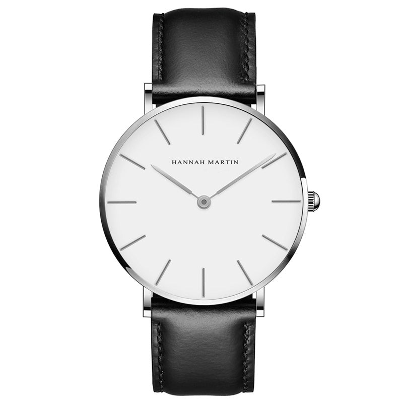 High Quality Rose Gold Dial Watch Men Leather Waterproof Wristwatch Women Dress Fashion Japan Quartz Movement-0