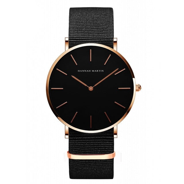 High Quality Rose Gold Dial Watch Men Leather Waterproof Wristwatch Women Dress Fashion Japan Quartz Movement-2