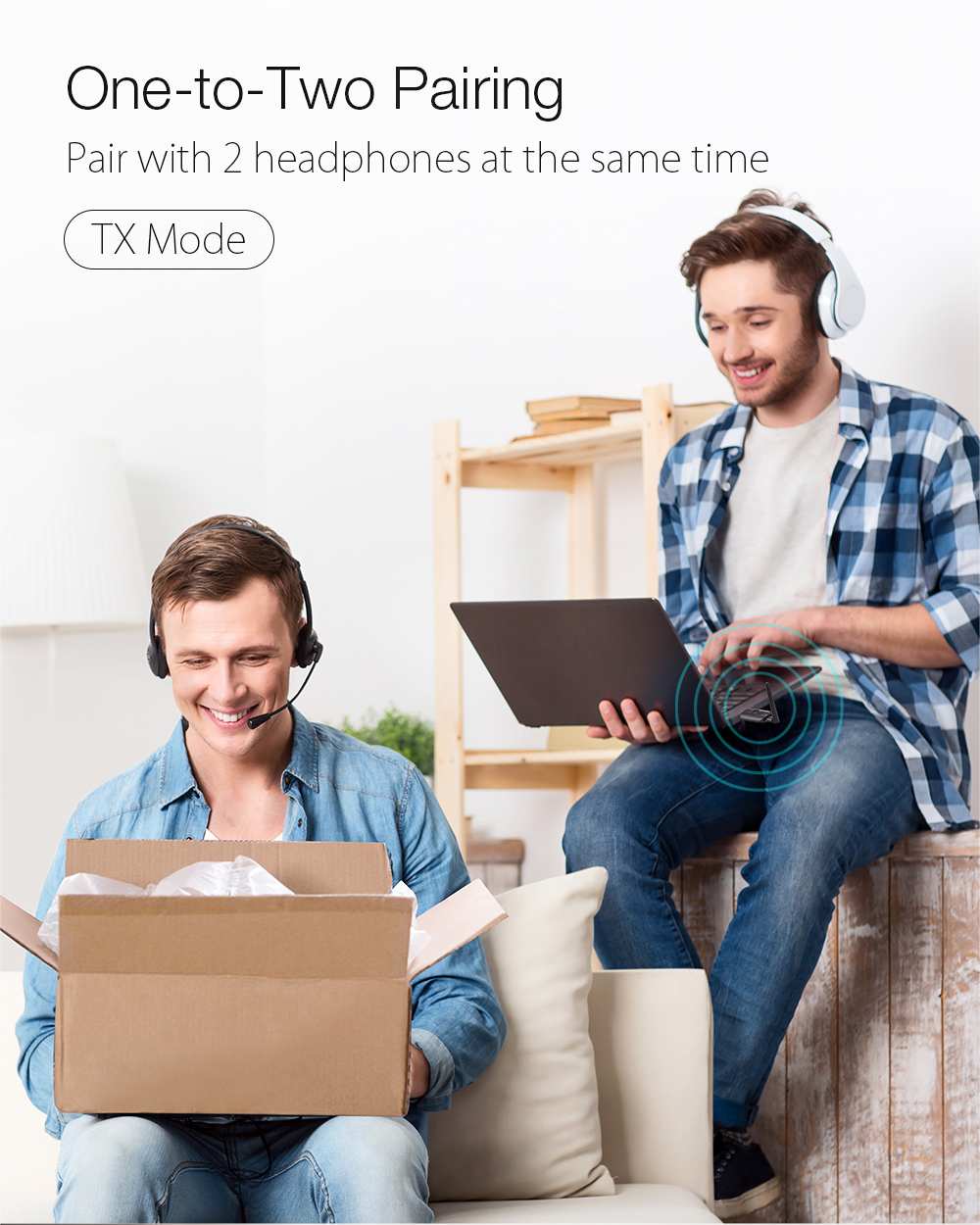 Pro Portable bluetooth V5.0 USB Wireless Audio & Video Receiver Transmitter 2 in 1 Adapter for PC TV Labtop Tra-2