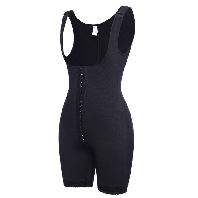 Women Shapewear Tummy Control Bodysuit Fajas Colombianas Full Body Shaper Slimming Underwear Mid Thigh Slimmer Waist Cincher-5